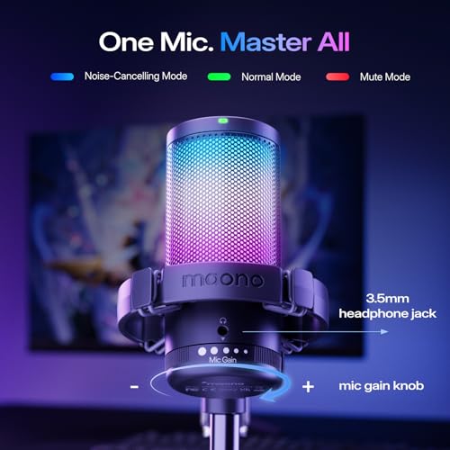 MAONO Gaming USB Microphone, Noise