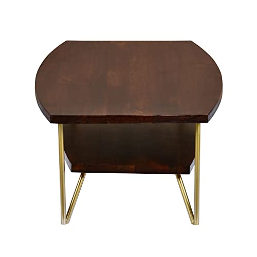 Nilkamal Alexis Solid Wood Center Table (Red Walnut) - Image 4