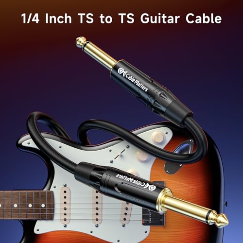 Cable Matters (2-Pack) 1/4 Inch Straight Guitar Cable - 6 Feet - Image 2