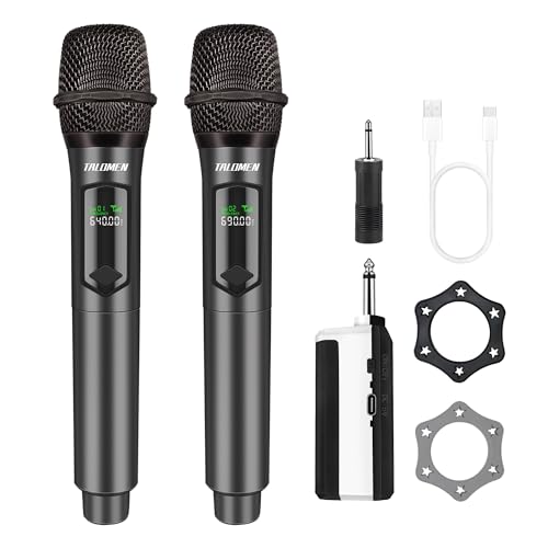 talomen Wireless Microphones, Rechargeable Dual