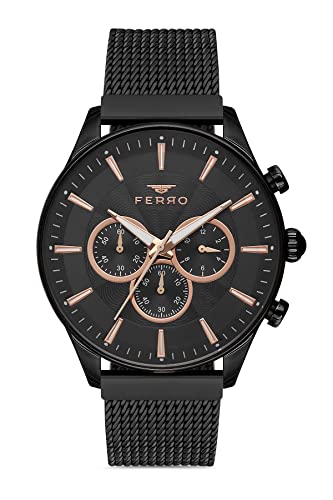 Ferro Chronograph Men's Watch (Dial Colored Strap)