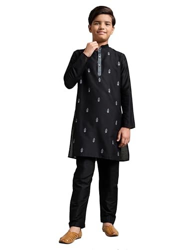 Amazon Brand - Symbol Boy's Festive Embellished Kurta Pajama Set