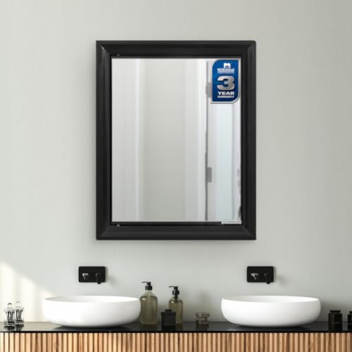 Nilkamal Gem Plastic Cabinet With Mirror, 12.5D x 44.6W x 55.3H cm (Black)
