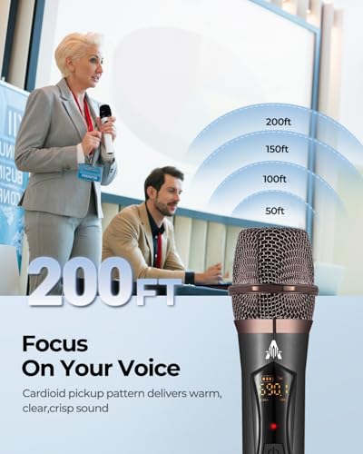 ALPOWL Wireless Microphones, Metal Dynamic