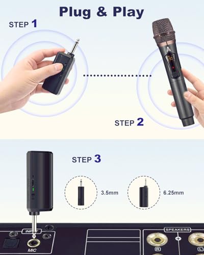 ALPOWL Wireless Microphones, Metal Dynamic