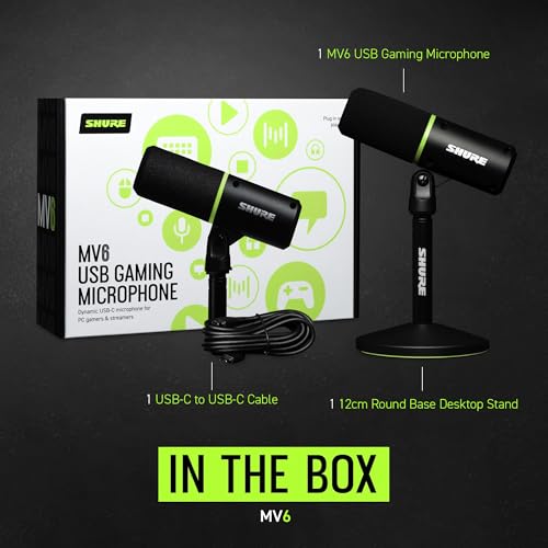 Shure MV6 Gaming Microphone, Dynamic
