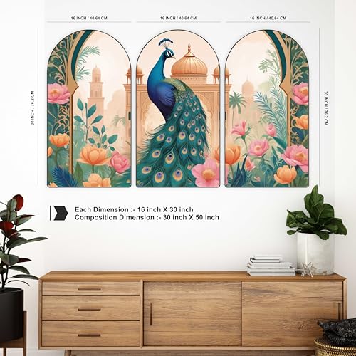Livin'luxe Set of 3 Peacock