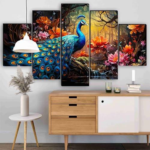 SAF Peacock Paintings for Wall