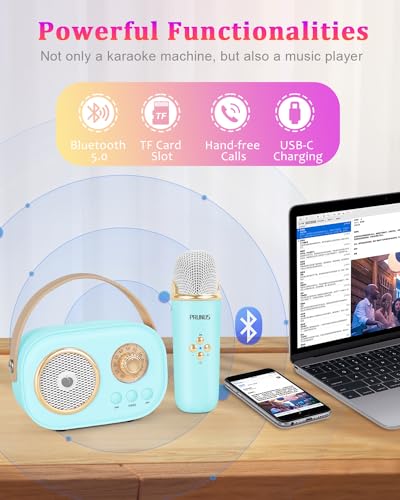 PRUNUS C20 Mini Karaoke Machine,Portable