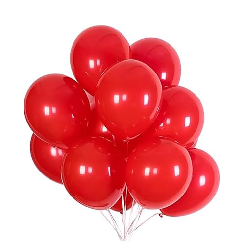 Party Boomers Premium Party Balloons Red 50 Pcs