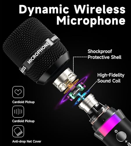 Wireless Microphone, Rechargeable Wireless Microphones