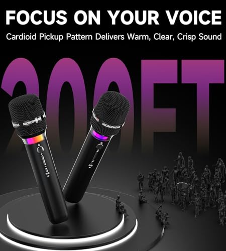 Wireless Microphone, Rechargeable Wireless Microphones