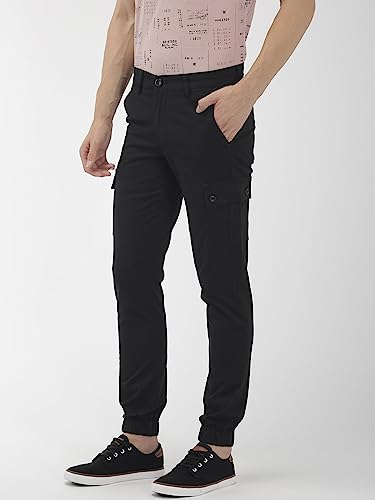 The Indian Garage Co Men Slim Fit Solid Mid-Rise Cuffed Cargos - Image 2