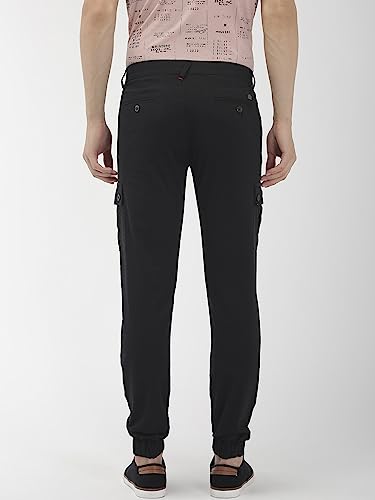 The Indian Garage Co Men Slim Fit Solid Mid-Rise Cuffed Cargos - Image 3