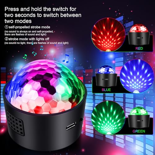 Mini Disco Ball Light,Rechargeable Party