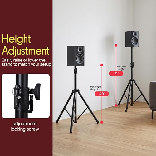 PylePro PSTND2 Tripod Speaker Stand, Grey - Image 2