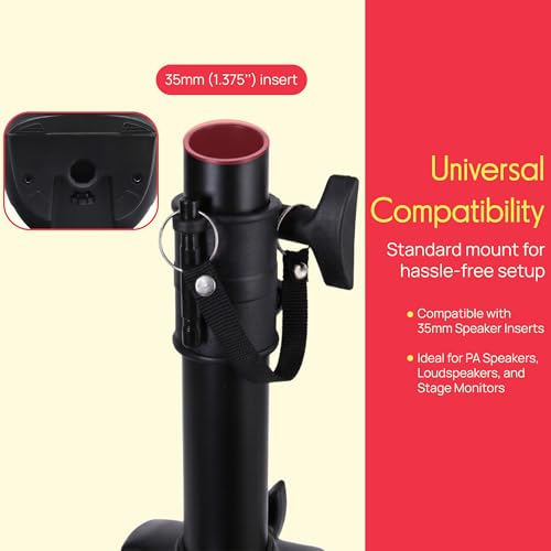 PylePro PSTND2 Tripod Speaker Stand, Grey - Image 4