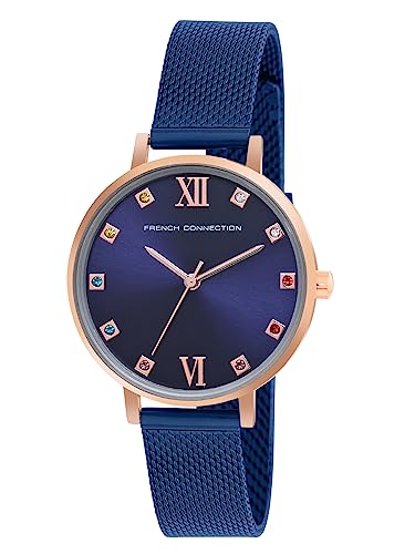 French Connection Grace Blue Round Analog Watch for Women - FCN00068G - Image 2