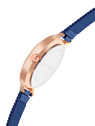 French Connection Grace Blue Round Analog Watch for Women - FCN00068G - Image 4