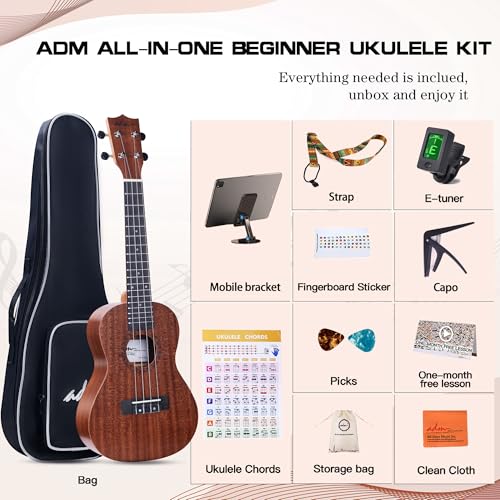 ADM Ukulele Beginner Kit Mahogany
