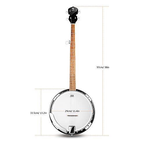 Vangoa 5 String Banjo Remo
