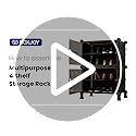 BOXJOY 4 Shelf Black Shoe