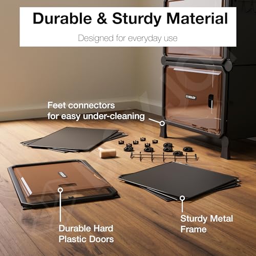 BOXJOY 4 Shelf Black Shoe
