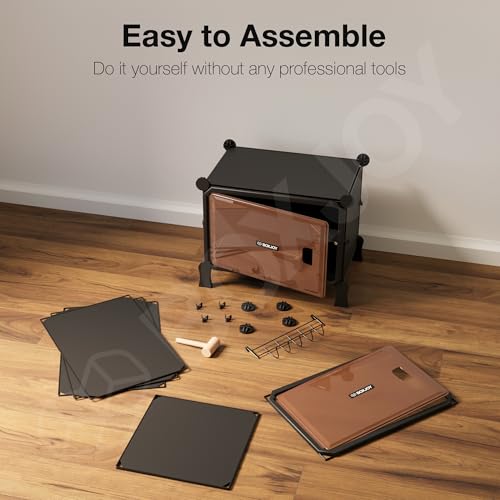 BOXJOY 4 Shelf Black Shoe