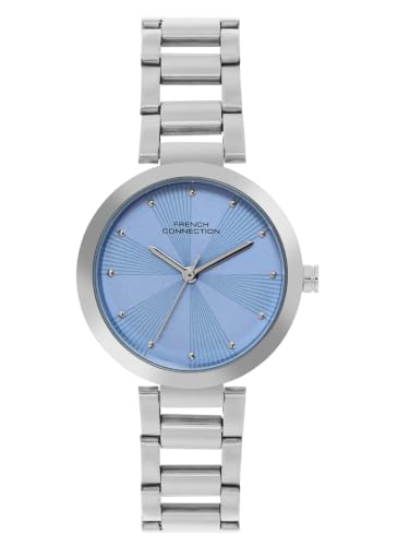 French Connection | Blue dial | Silver Strap | Quartz Watch for Women - FCN060A