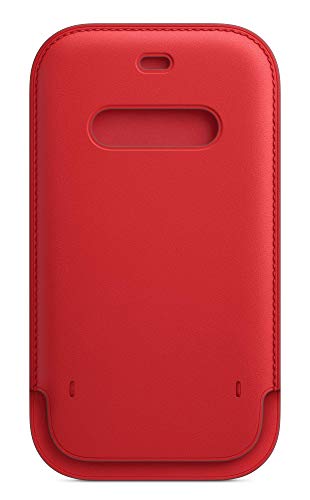Apple Leather Sleeve Basic Case with MagSafe for iPhone 12, 12 Pro (Red)