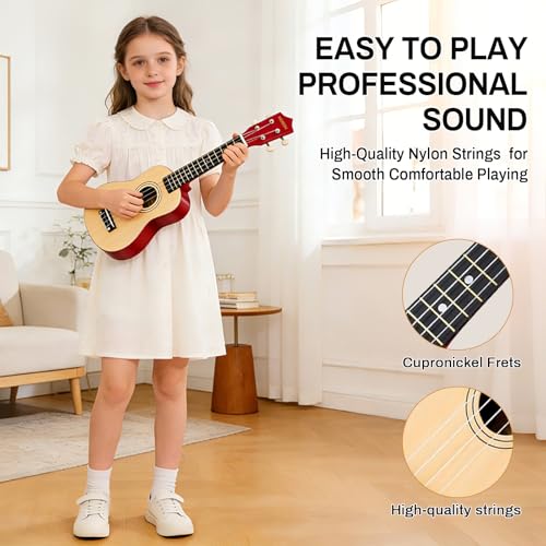 MOSEN Ukulele Beginner 21 Inch All in One Kit (Natural Wood) - Image 5
