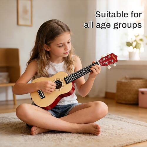 MOSEN Ukulele Beginner 21 Inch All in One Kit (Natural Wood) - Image 6