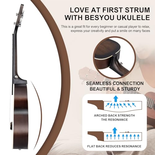 Concert Ukulele Beginner Mahogany Ukelele