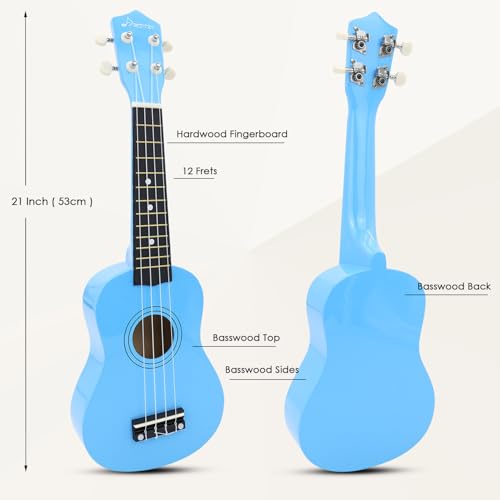 21 inch Soprano Ukulele Basswood