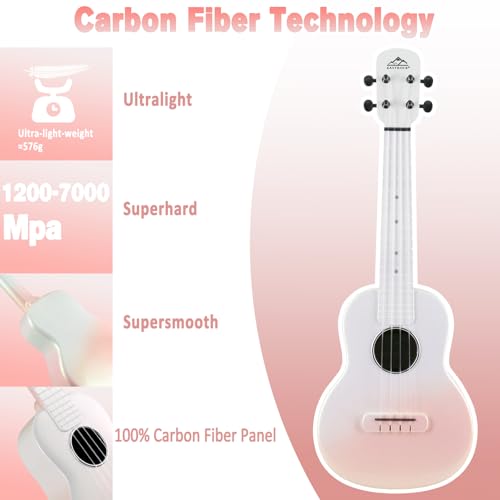 Concert Ukulele, EASTROCK Carbon Fiber