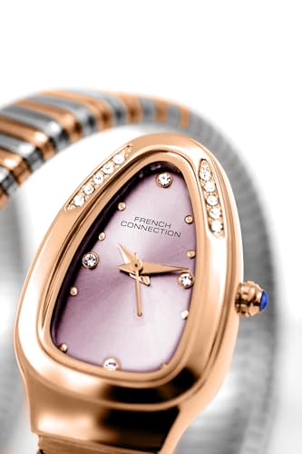 French Connection Pink Analog Dial Watch for Women - FCN0110RTM - Image 4