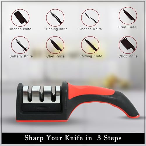 3-in-1 Professional Grade Knife Sharpener