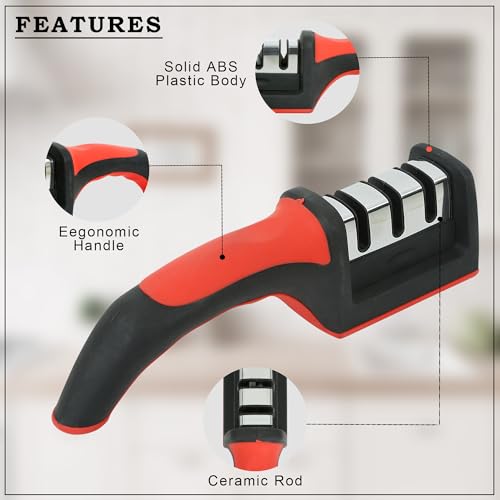 3-in-1 Professional Grade Knife Sharpener