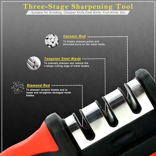 3-in-1 Professional Grade Knife Sharpener