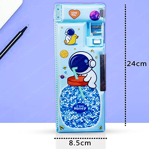 FunBlast Plastic Magnetic Pencil Box
