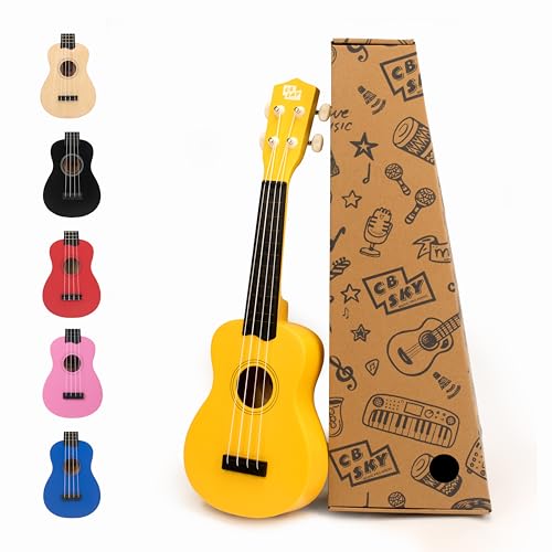 Soprano Ukulele 21"/53cm for kids, beginners and students (Yellow)