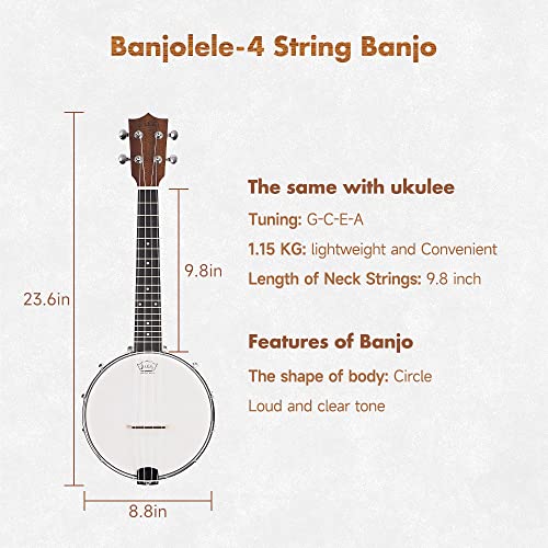 Mulucky 4-String Banjo Ukulele