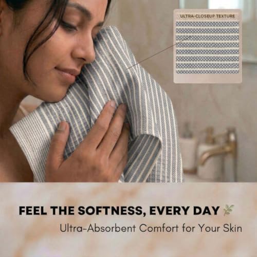 Athom Living Woven Light Weight Bath Towels 150L x 75W Pack of 5 - Image 4