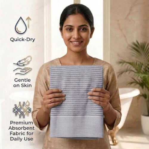 Athom Living Woven Light Weight Bath Towels 150L x 75W Pack of 5 - Image 5