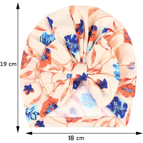 BabyMoon Beanie Floral Bow Baby