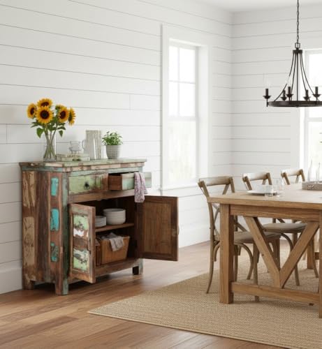 APRODZ Solid Wood Kerch Sideboard