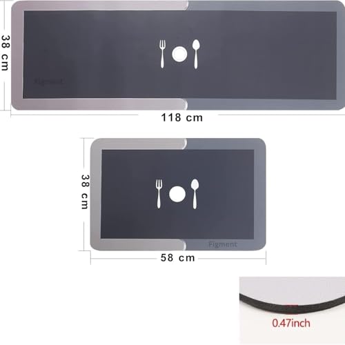FIGMENT 2 Pcs Kitchen Mat