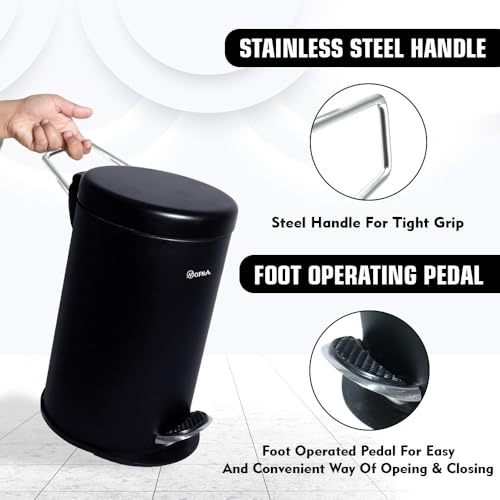 mofna Stainless Steel Plain Dustbin