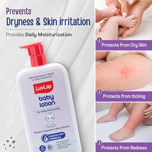 LuvLap Baby Lotion with Milk Protein, Shea Butter (700 ml x Pack of 2) - Image 6