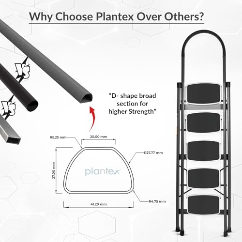 Plantex Steel 5 Step Ladder